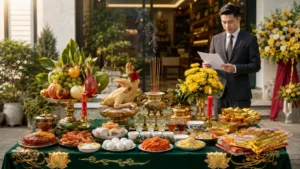 Văn khấn khai trương chuẩn xác và mâm cúng khai trương đầy đủ lễ vật