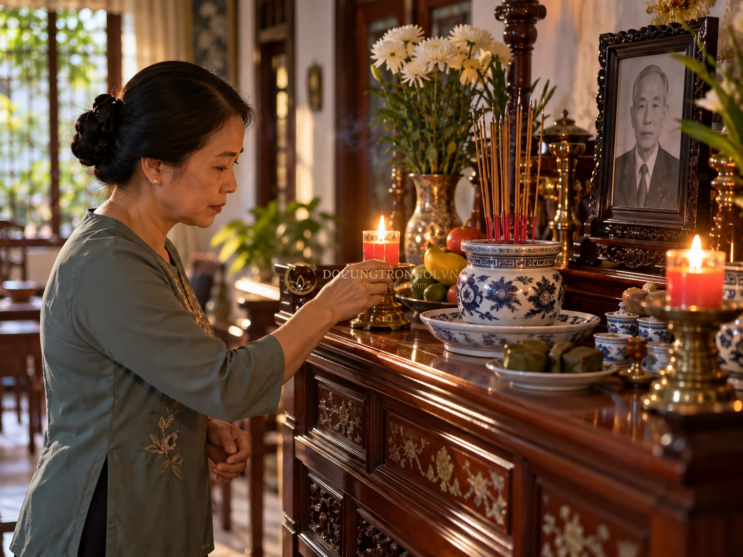 An toàn phòng cháy khi thắp hương và cúng vong linh trong gia đình
