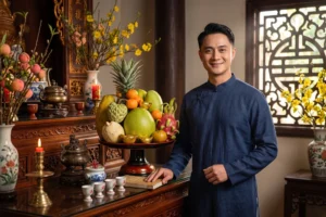 Dịch vụ cung cấp mâm ngũ quả trọn gói chuẩn phong thủy từ Đồ Cúng KTH giúp gia chủ sở hữu mâm lễ hoàn mỹ, bình an và sung túc.