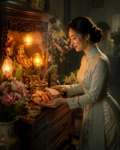 Cách bày trí đĩa tam sên đẹp mắt đúng chuẩn trên mâm cúng Thần Tài mùng 10 tháng Giêng.