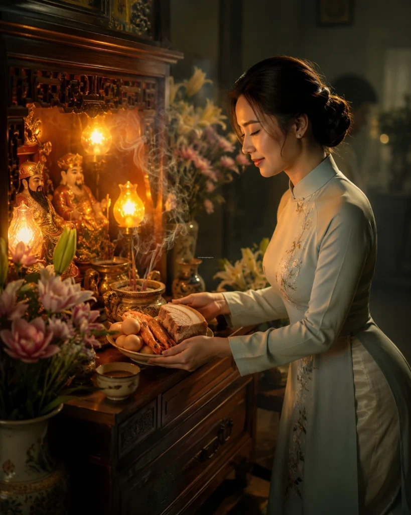 Cách bày trí đĩa tam sên đẹp mắt đúng chuẩn trên mâm cúng Thần Tài mùng 10 tháng Giêng.