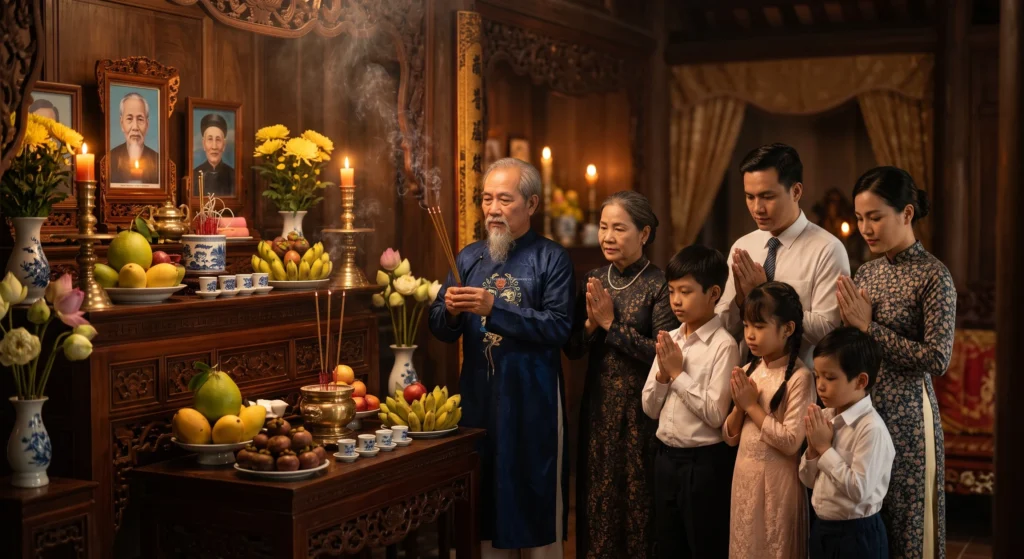 Hướng dẫn cách cúng đám giỗ và văn khấn ngày giỗ thường chuẩn nghi thức truyền thống gia tiên Việt Nam.