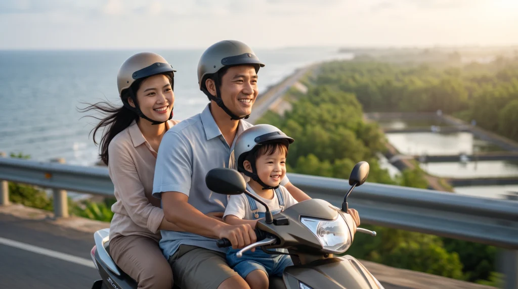 Hướng dẫn đường đi chùa Quan Âm Phật Đài Bạc Liêu chi tiết, tuyến đường đê biển Trường Sa từ trung tâm thành phố đến phường Nhà Mát. 