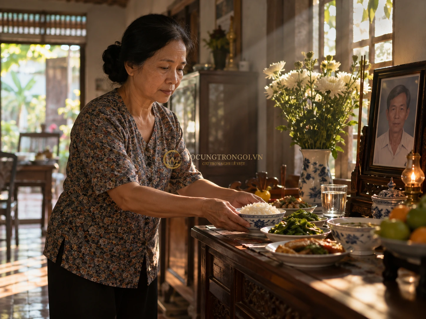 Lễ cúng 49 ngày cho người mất tại nhà theo phong tục gia đình miền Nam