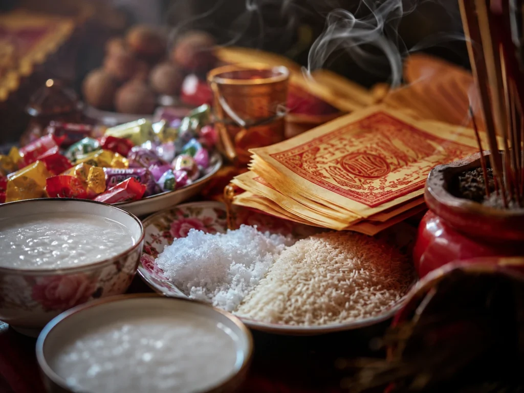 Những đồ kiêng kỵ không nên bày trên mâm cúng tháng 7 và danh sách lễ vật bắt buộc gồm cháo trắng loãng, giấy tiền vàng mã.