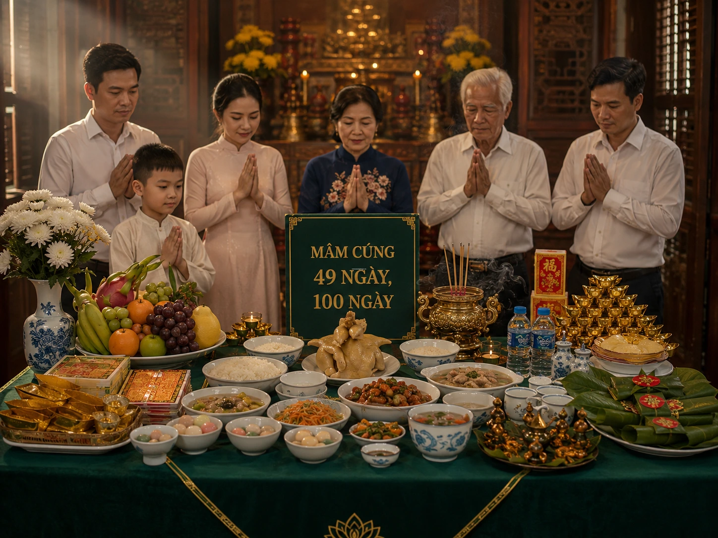 Mâm Cúng 49 Ngày & 100 Ngày (Chung Thất / Bách Nhật)