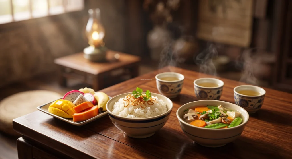 Mâm cúng 49 ngày gồm những gì? Gợi ý cách bày biện mâm cúng chay thanh tịnh, ngũ quả và vàng mã để tránh sát nghiệp.