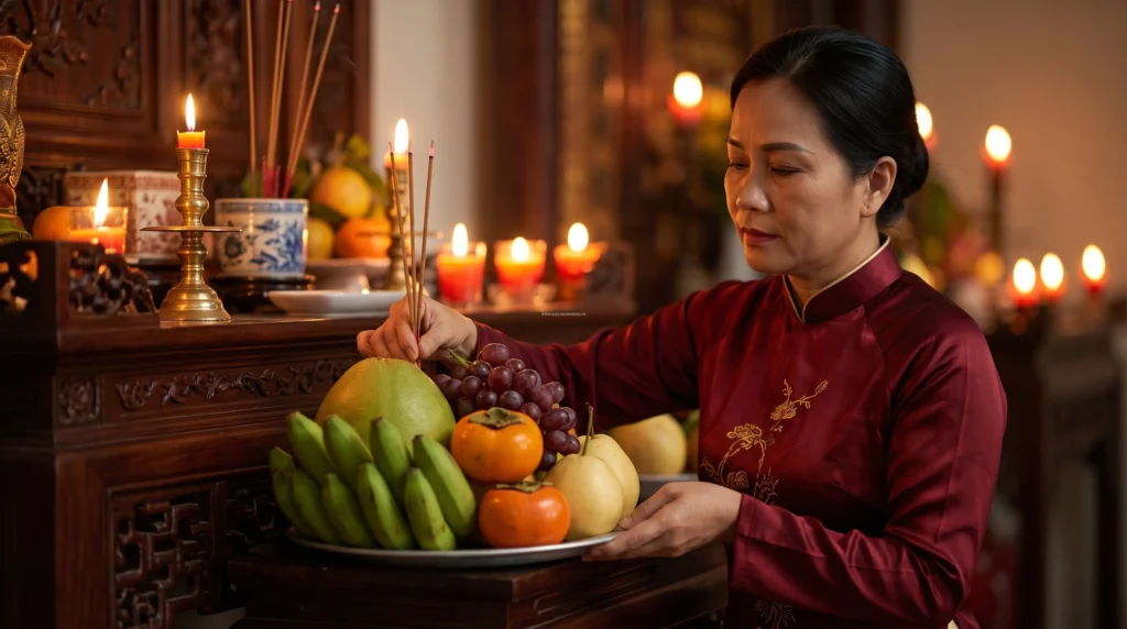 Xem ngày tốt xấu, giờ hoàng đạo và chuẩn bị mâm cúng theo thiên can địa chi bản mệnh.