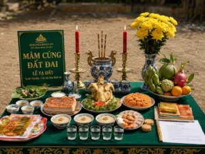 Mâm Cúng Đất Đai (Tạ Đất)