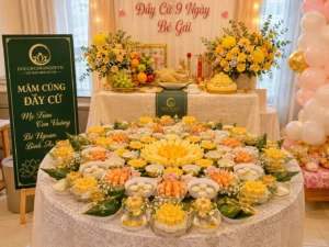 Mâm Cúng Đầy Cữ Trọn Gói - Tạ Ơn Bà Mụ, Mẹ Tròn Con Vuông