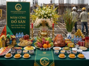 Mâm Cúng Đổ Móng / Đổ Sàn Trọn Gói - Cáo Yết Thổ Thần