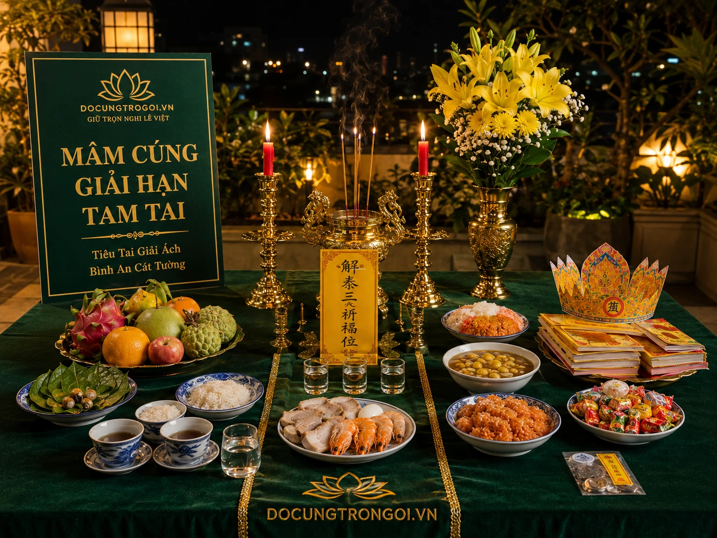 Mâm Cúng Giải Hạn Tam Tai