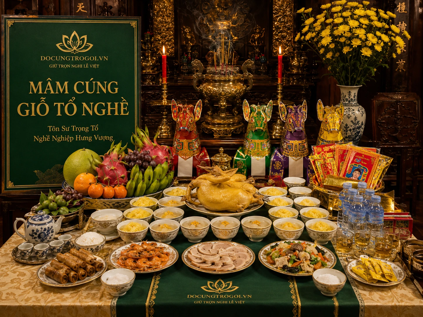 MÂM CÚNG GIỖ TỔ NGHỀ TRỌN GÓI