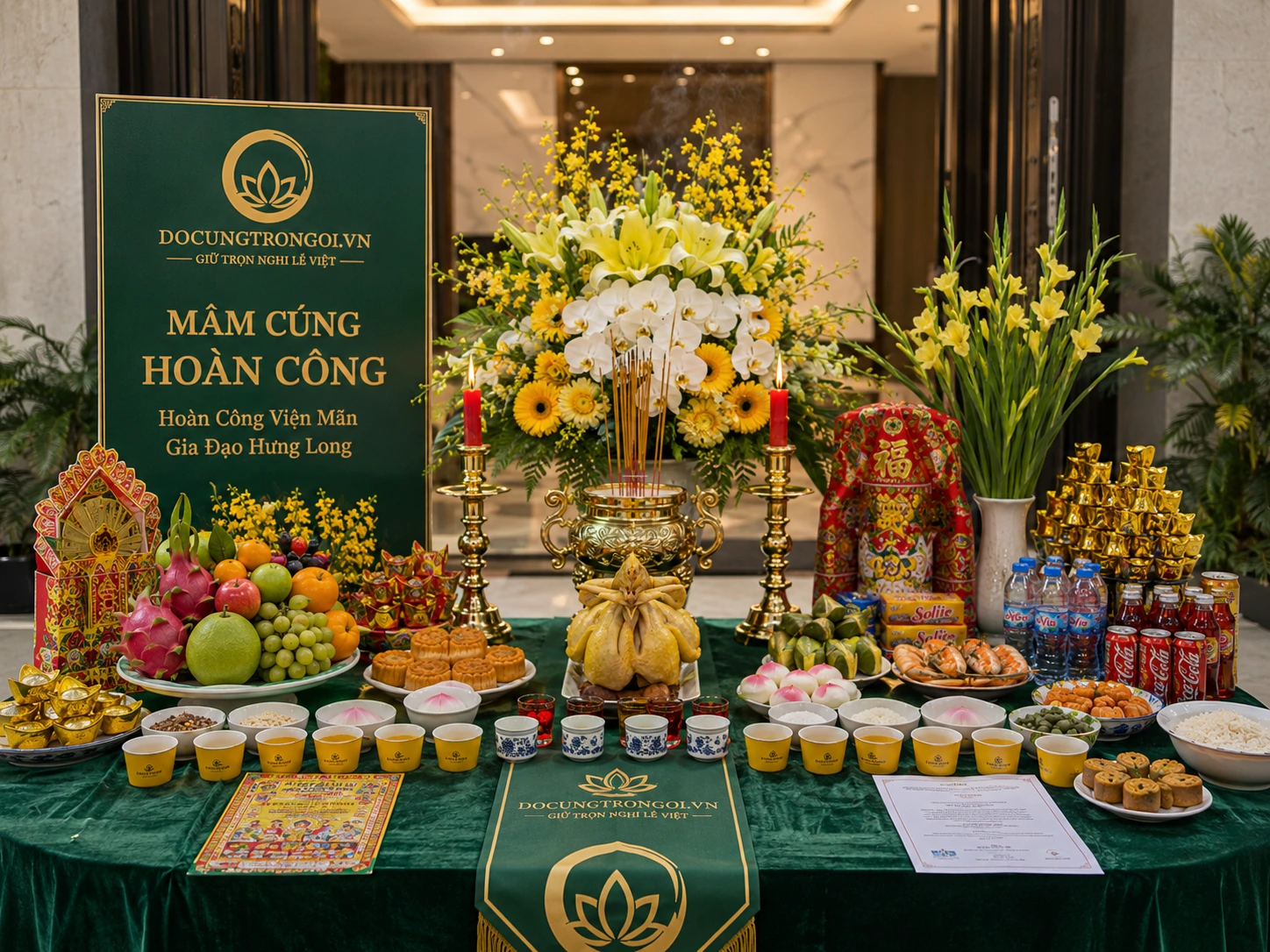 mâm cúng hoàn công trọn gói