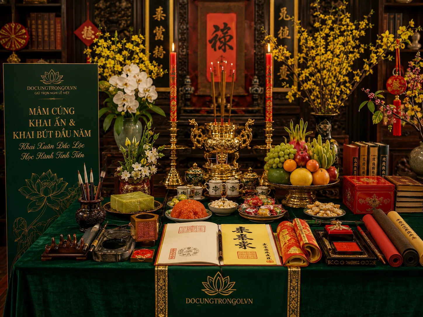MÂM CÚNG KHAI ẤN & KHAI BÚT ĐẦU NĂM