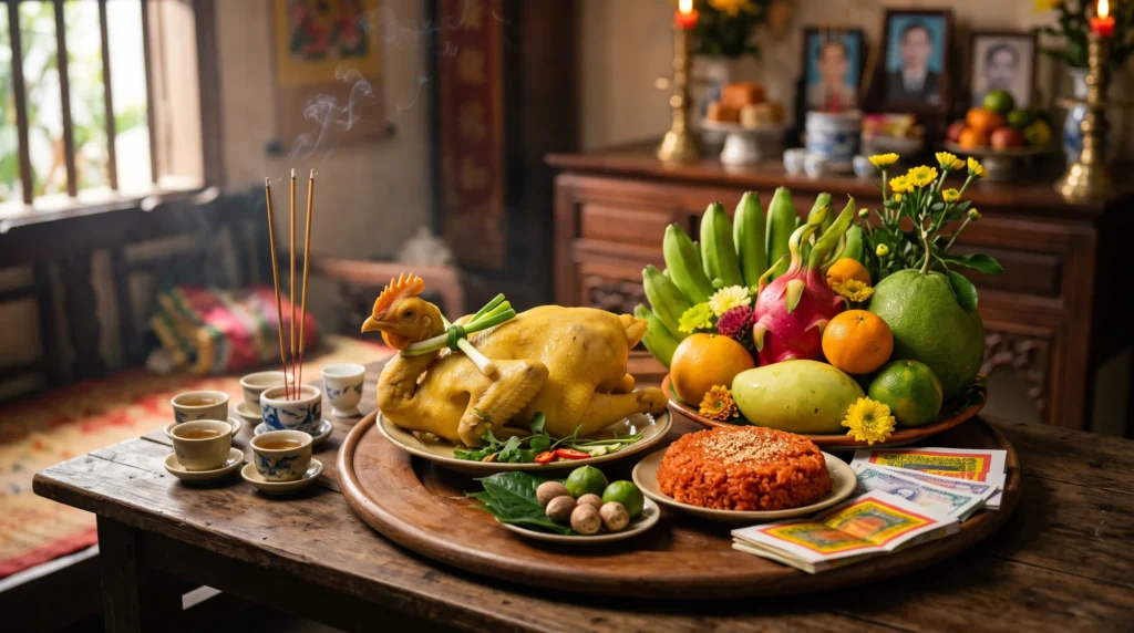Hướng dẫn sắm lễ cúng trong nhà và mâm cúng tạ đất cuối năm gồm những lễ vật gì chi tiết nhất.