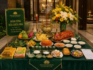 Mâm Cúng Tu Tạo Sửa Chữa Nhà Cửa Trọn Gói - Cáo Yết Thần Linh