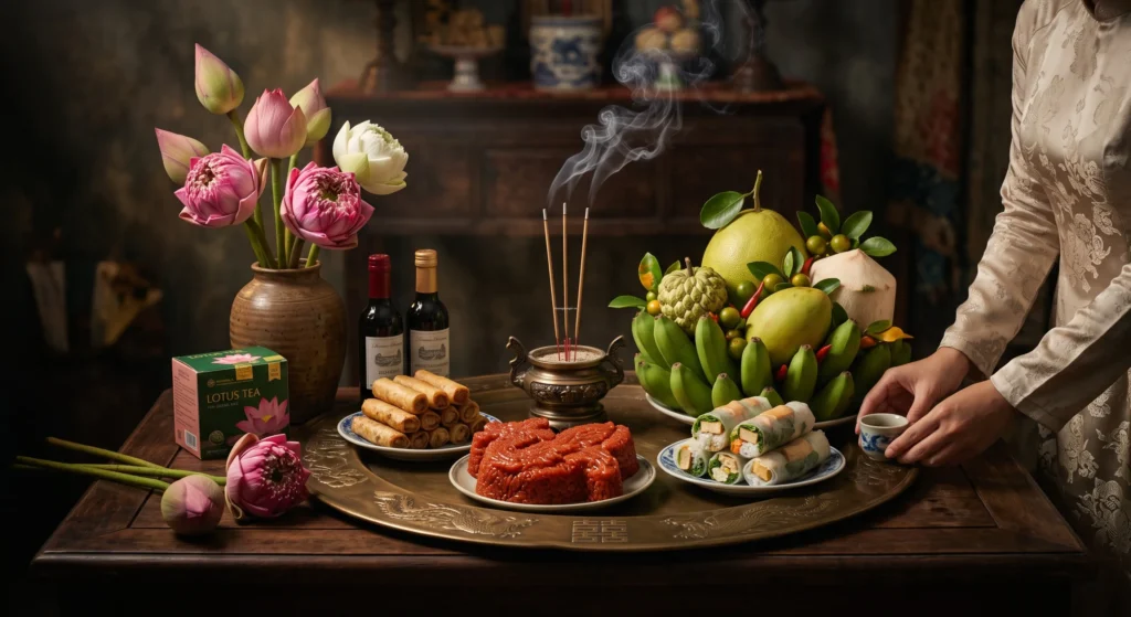 Hướng dẫn cách chuẩn bị mâm cúng vu lan tại nhà đúng chuẩn với cỗ chay thanh tịnh dâng gia tiên rằm tháng 7.