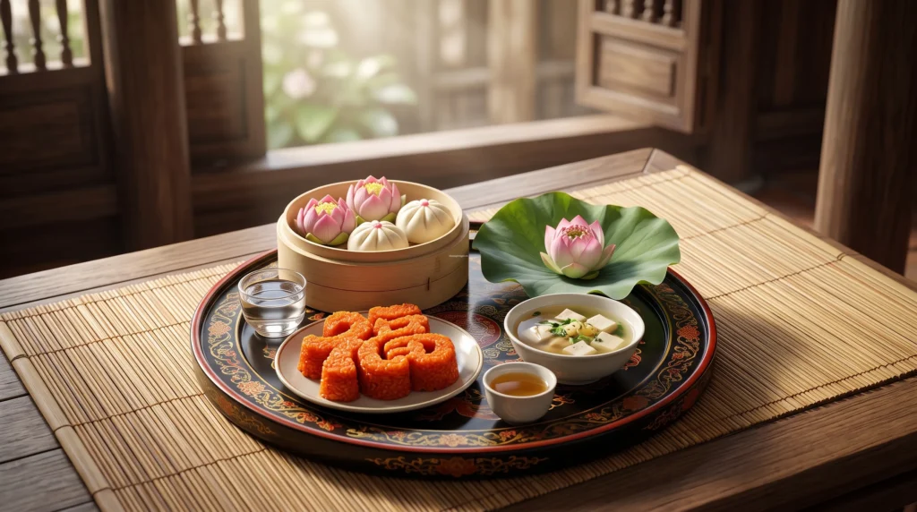 Dịch vụ mâm cúng Rằm tháng 7 chay thanh tịnh không bắt buộc cúng mặn dành cho ngày lễ Vu Lan.