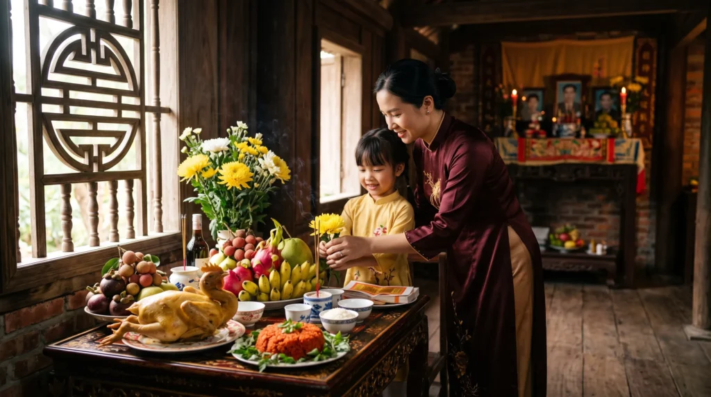 Dịch vụ đặt mâm cúng Rằm tháng 7 trọn gói giao tận nơi với đầy đủ lễ vật chay mặn chuẩn truyền thống Tết Trung Nguyên.