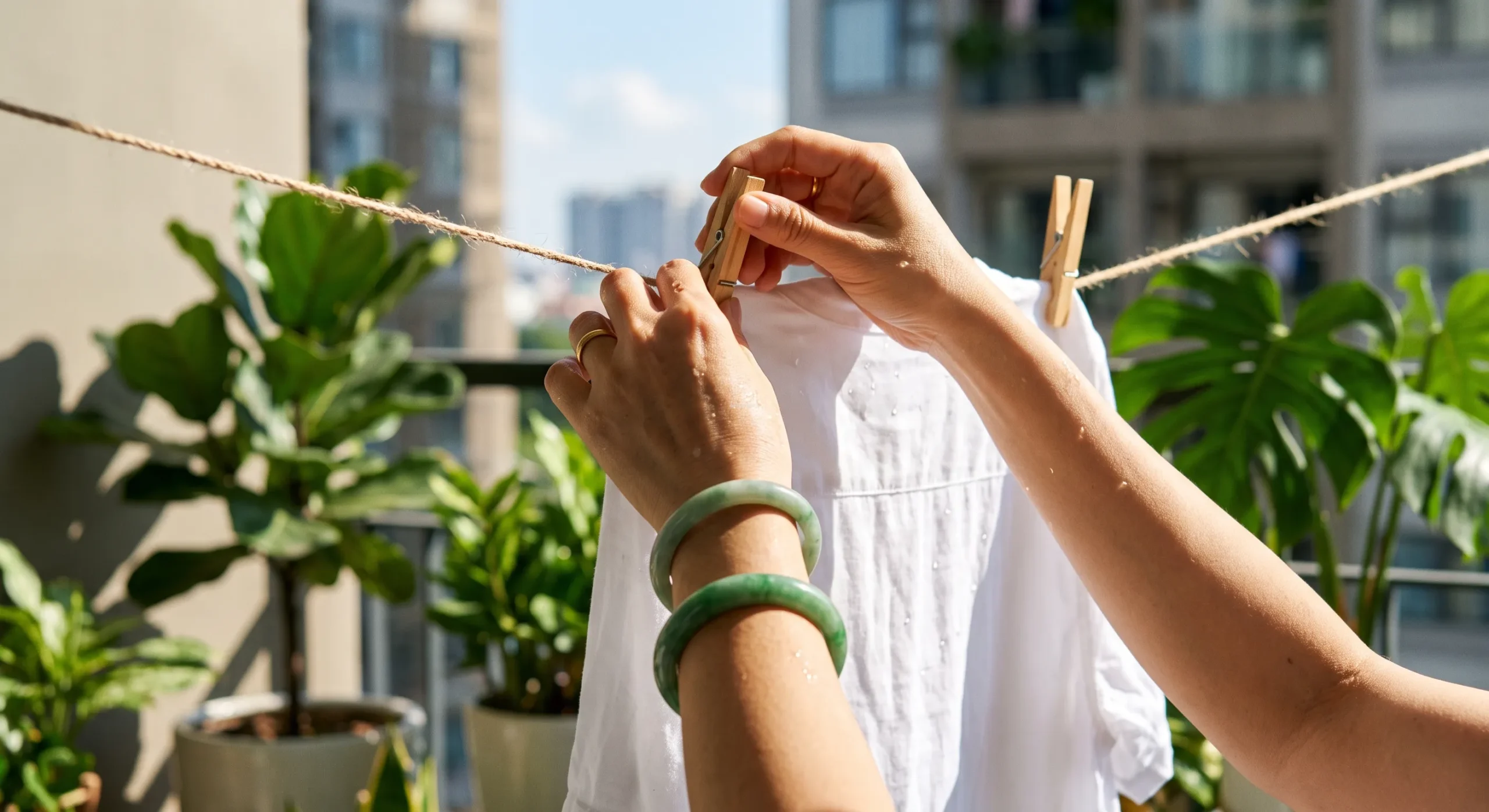 Mẹo phơi quần áo mới mua dưới nắng gắt để thanh tẩy âm khí tháng 7