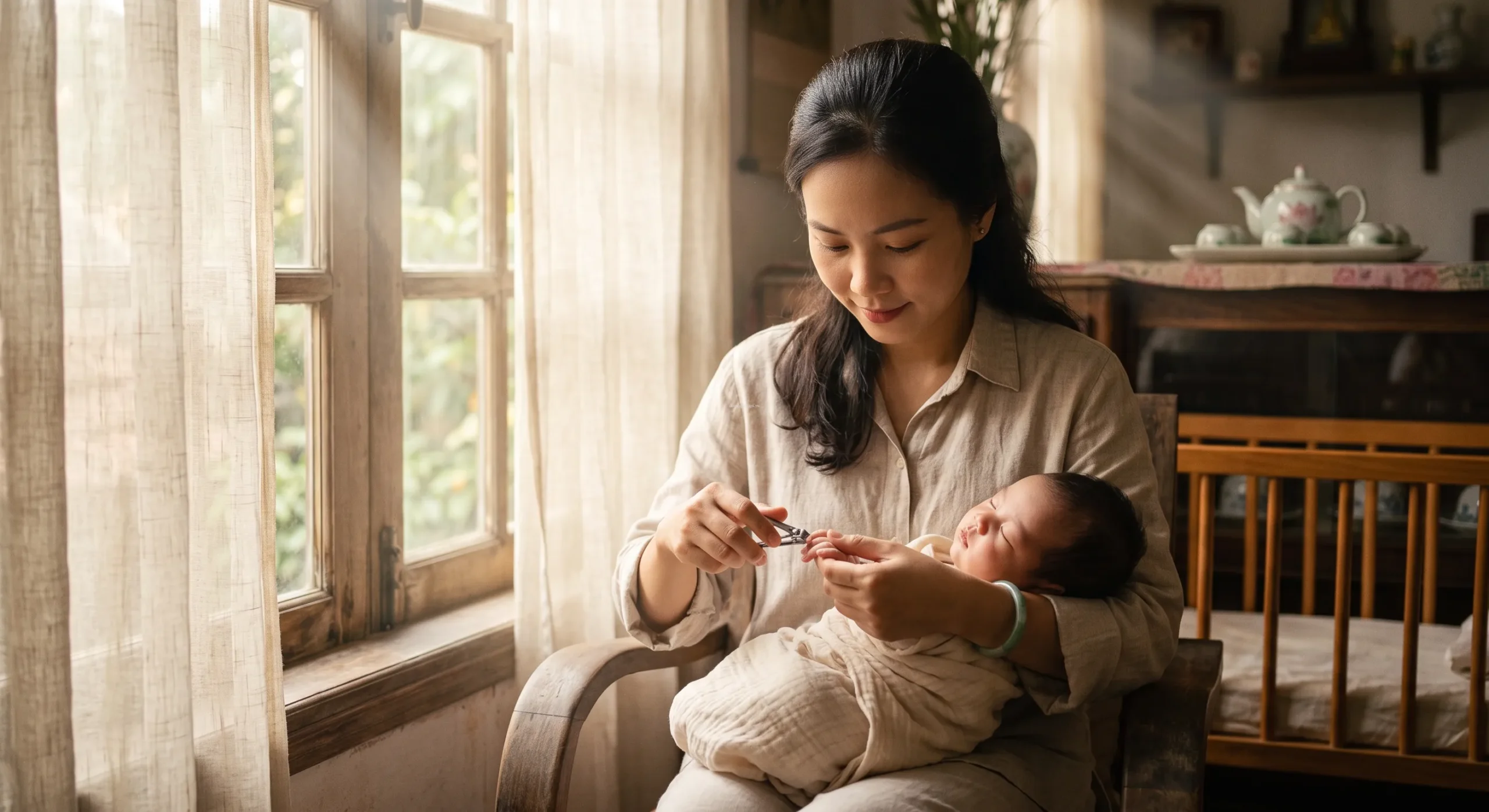 Trẻ sơ sinh có được cắt móng tay tháng 7 âm lịch không và cách chăm sóc móng an toàn.