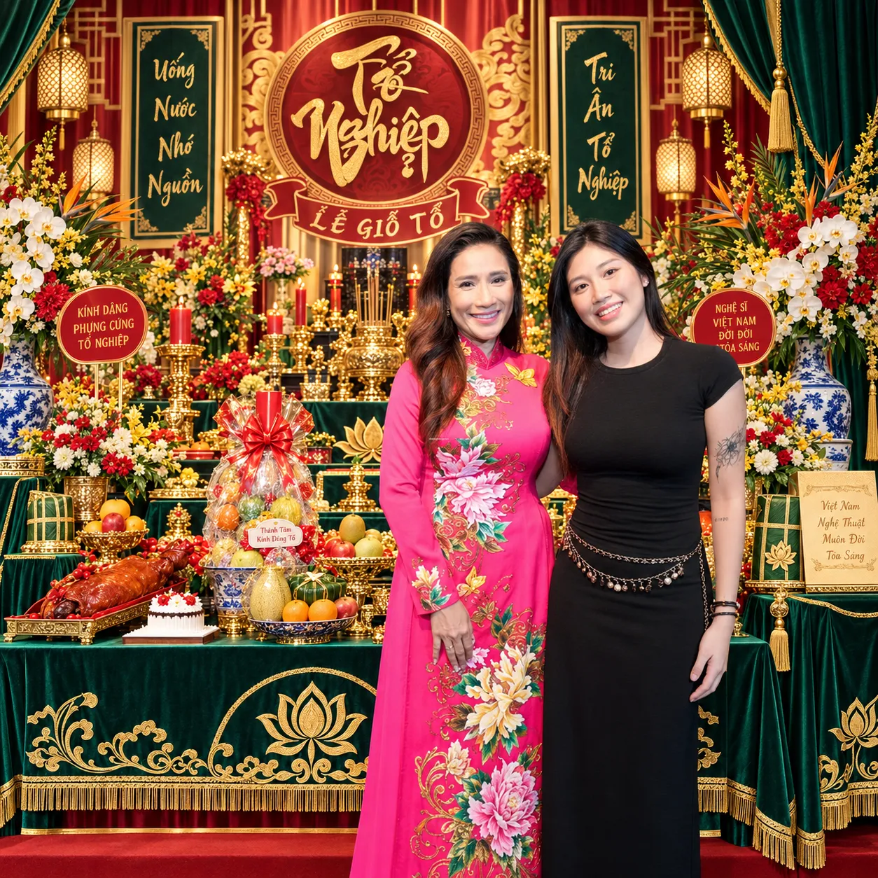 Gói Hoàng Gia VIP mâm cúng Giỗ Tổ Sân Khấu heo quay đại nguyên con 20kg