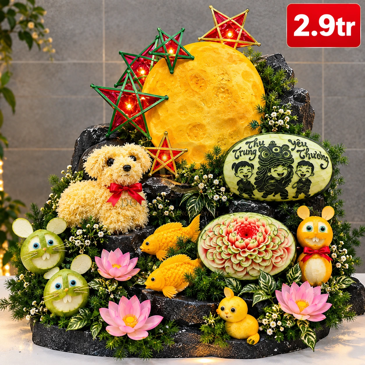Bày Biện Mâm Cỗ Trông Trăng Tinh Tế & Trang Trọng - Đồ Cúng Trọn Gói KTH