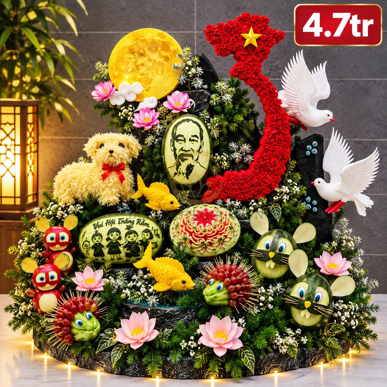 Không Gian Đêm Hội Trăng Rằm Ấm Áp Đoàn Viên - Đồ Cúng Trọn Gói KTH