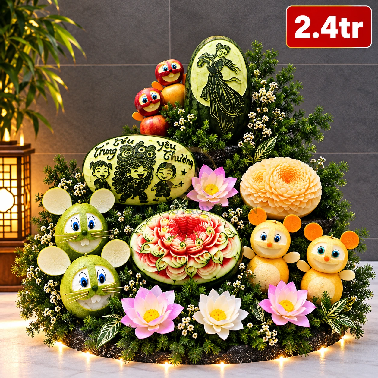 Đội Ngũ KTH Setup Hoàn Chỉnh Mâm Cỗ Trung Thu - Đồ Cúng Trọn Gói KTH